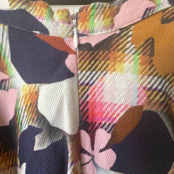 TopShop Colorful Plaid & Floral Midi Circle Skirt - Picture 5 of 5